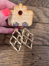 Load image into Gallery viewer, Pink Panache Waffle Weave Earrings
