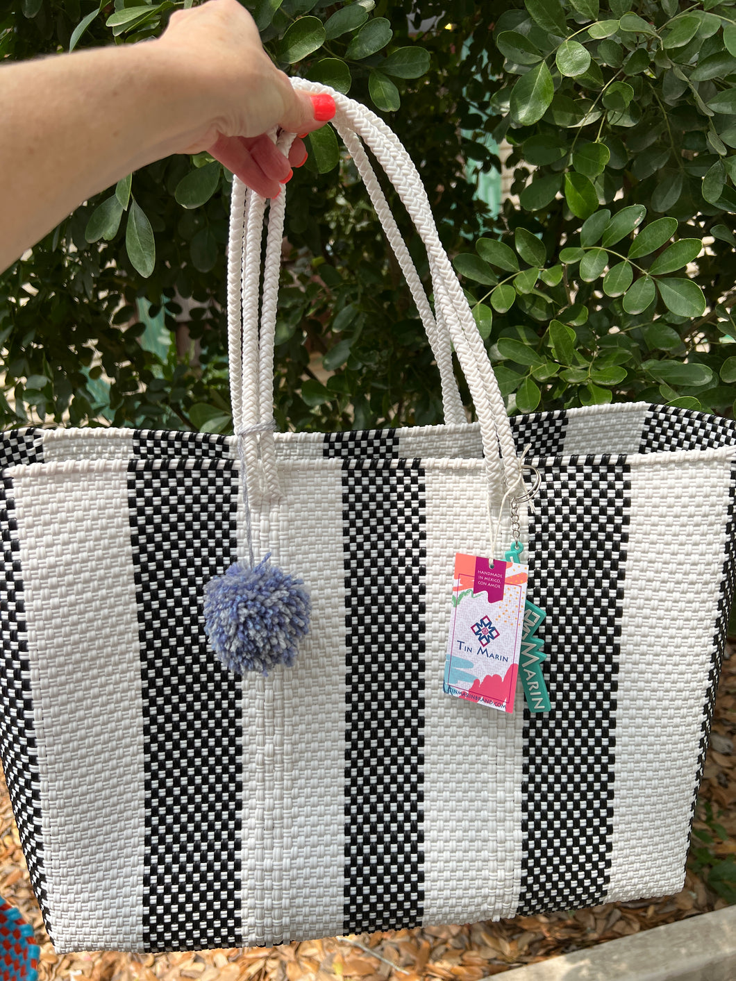 Zebra Woven Super Tote