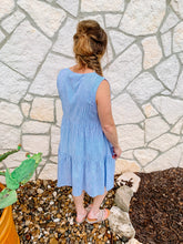 Load image into Gallery viewer, Embroidered Stripe Sleeveless Dress

