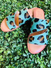 Load image into Gallery viewer, Teal Cheetah Sandal
