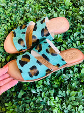 Load image into Gallery viewer, Teal Cheetah Sandal

