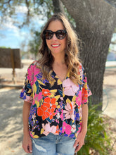 Load image into Gallery viewer, Hot Colors Floral Top
