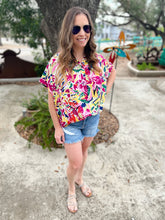 Load image into Gallery viewer, Tropical Vibes Magenta Top

