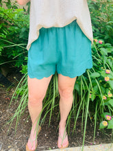 Load image into Gallery viewer, Jade Scalloped Hem Shorts
