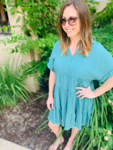 Load image into Gallery viewer, Jade Collared Ruffle Dress
