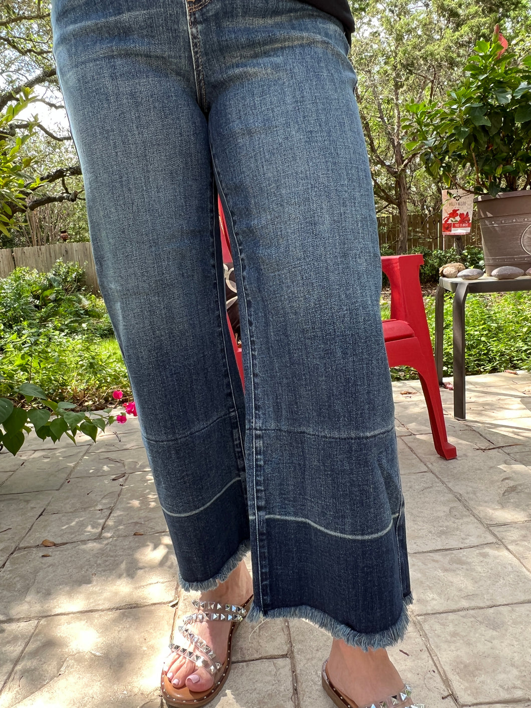 High Rise Wide Leg Crop Jean
