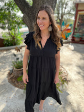 Load image into Gallery viewer, Ruffle Sleeve Midi Dress
