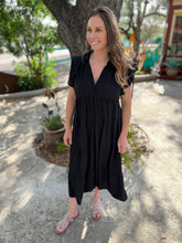 Load image into Gallery viewer, Ruffle Sleeve Midi Dress
