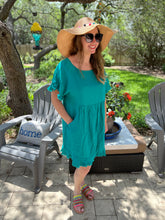 Load image into Gallery viewer, Teal Pocket Dress
