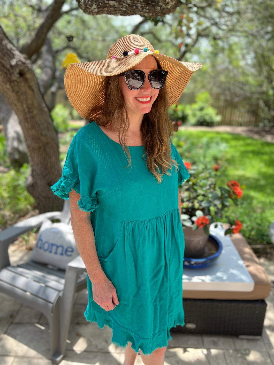 Teal Pocket Dress