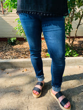 Load image into Gallery viewer, KanCan Mid Rise Hem Detail Ankle Skinny Jean

