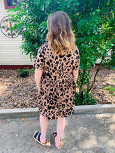 Load image into Gallery viewer, Babydoll Taupe Cheetah Dress
