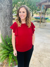 Load image into Gallery viewer, Ruffle Sleeve Dressy Top
