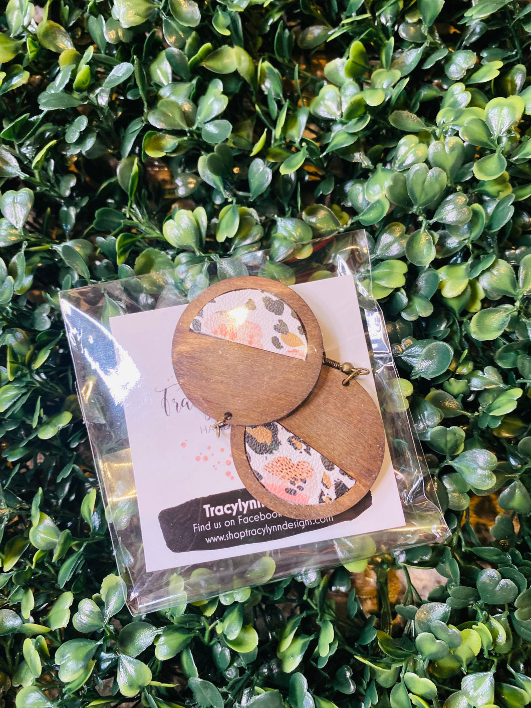 Cheetah Floral Wooden Circles