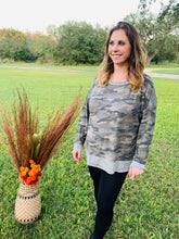 Load image into Gallery viewer, Olive Camo Pullover Top

