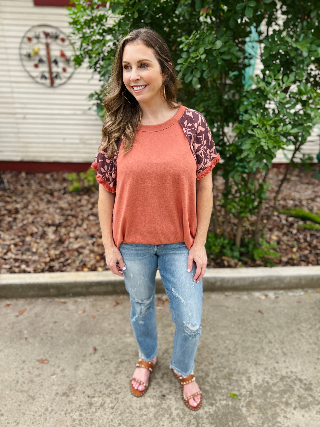 Soft Clay Top with Printed Back