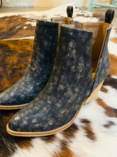 Load image into Gallery viewer, Black Croco Bootie
