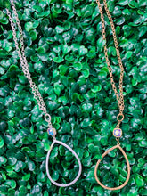 Load image into Gallery viewer, Pink Panache Double Chain Teardrop Toggle Necklace
