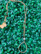 Load image into Gallery viewer, Pink Panache Double Chain Teardrop Toggle Necklace
