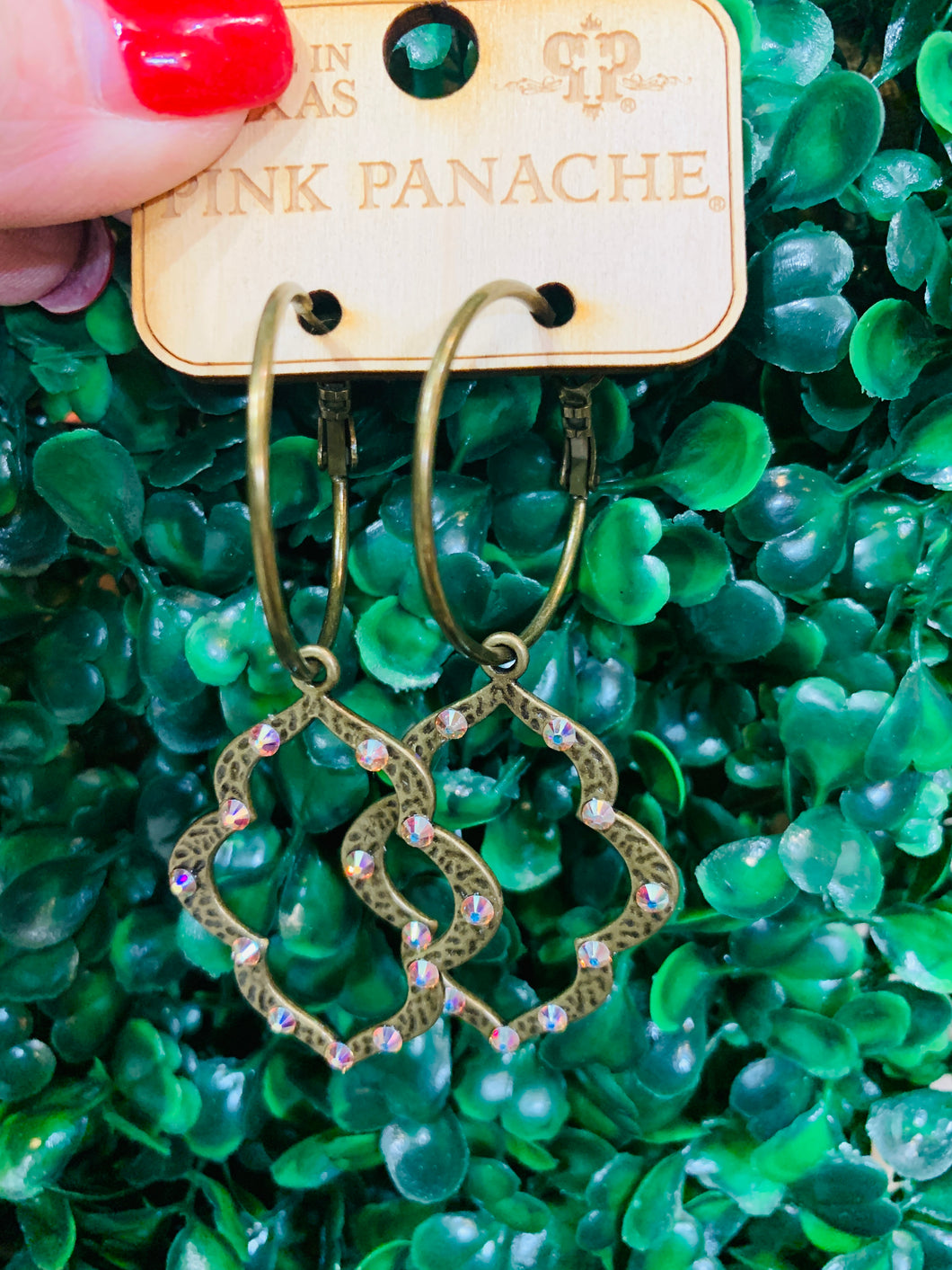 Pink Panache Moroccan AB Hoop Earrings