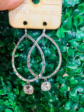 Load image into Gallery viewer, Pink Panache Hammered Teardrop Earrings
