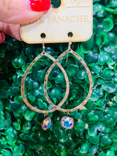 Load image into Gallery viewer, Pink Panache Hammered Teardrop Earrings
