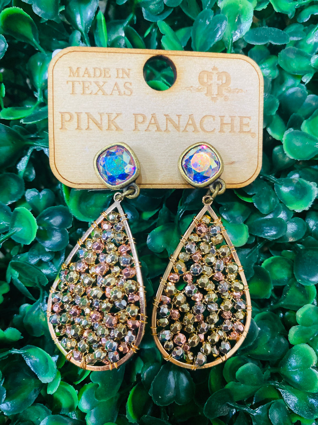 Pink Panache Gold/Rose Gold Earrings