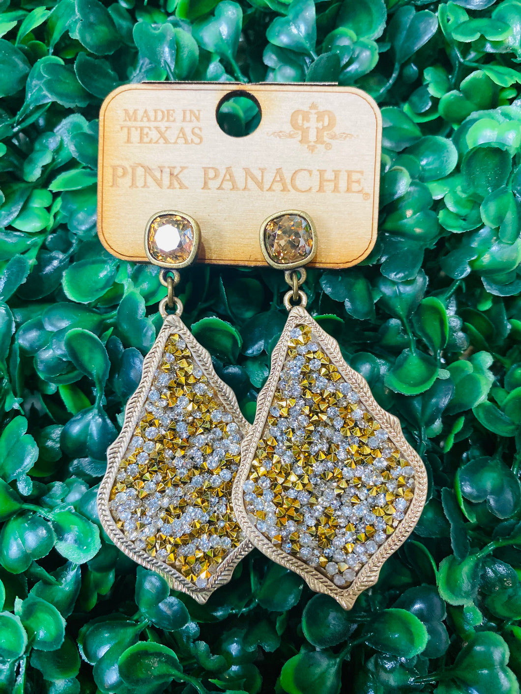 Pink Panache Gold Moroccan Teardrop Earrings
