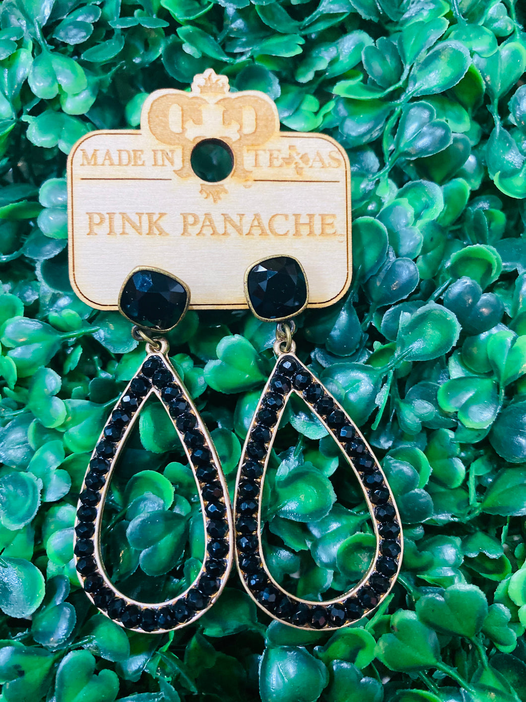 Pink Panache Crystal Teardrop Earrings
