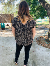 Load image into Gallery viewer, Cheetah Floral Blouse
