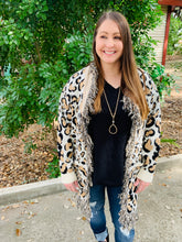 Load image into Gallery viewer, Leopard Spot Fringe Sweater Cardigan
