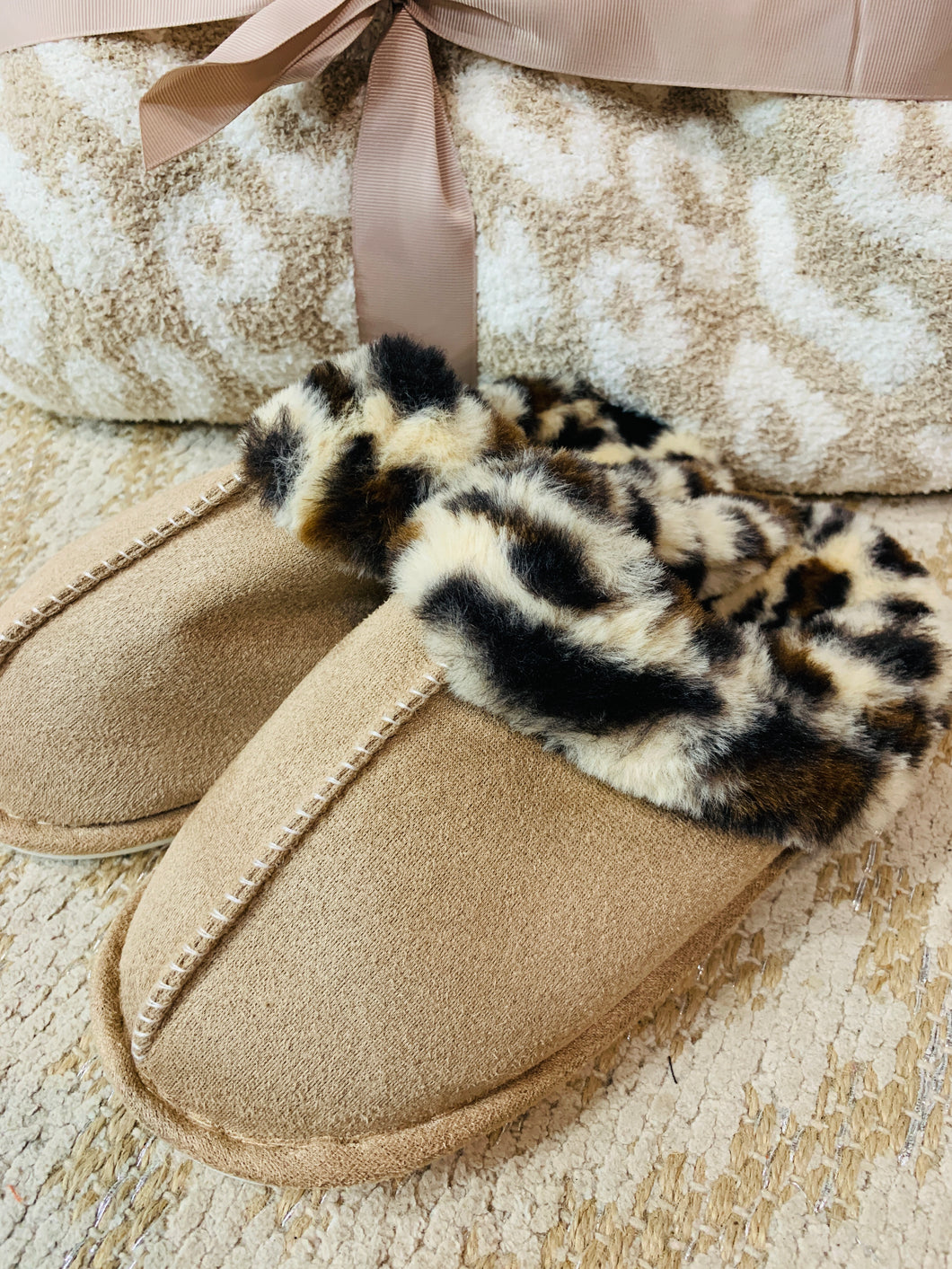 Cozy Me Cheetah Slippers