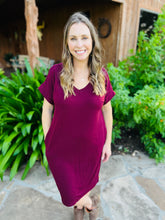 Load image into Gallery viewer, Everyday Solid V Neck Dress
