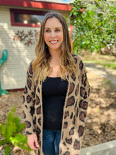 Load image into Gallery viewer, Animal Print Fuzzy long Cardigan

