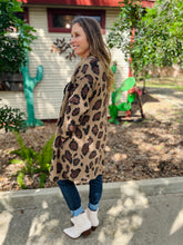 Load image into Gallery viewer, Animal Print Fuzzy long Cardigan
