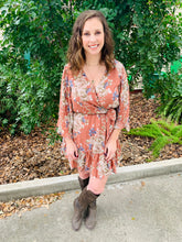 Load image into Gallery viewer, Terra Cotta Floral Dress
