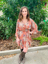 Load image into Gallery viewer, Terra Cotta Floral Dress
