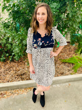 Load image into Gallery viewer, Leopard Dot Floral Dress
