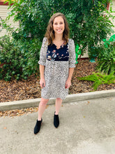 Load image into Gallery viewer, Leopard Dot Floral Dress
