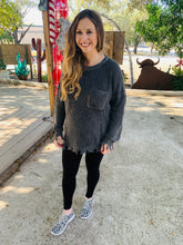 Load image into Gallery viewer, Charcoal Cable Knit Sweater
