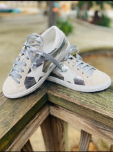 Load image into Gallery viewer, Silver Metallic Classic Low Top Star Sneakers
