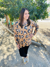 Load image into Gallery viewer, Leopard Print Dolman Hi Low Hem Top
