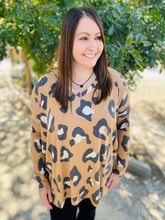 Load image into Gallery viewer, Leopard Print Dolman Hi Low Hem Top
