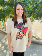 Load image into Gallery viewer, Leopard Heart Valentine Vibes Tee
