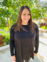 Load image into Gallery viewer, Black Oversized Basic Long Sleeve Top
