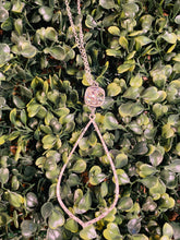 Load image into Gallery viewer, Silver Chain Teardrop Necklace with Clear Cushion Cut Stone
