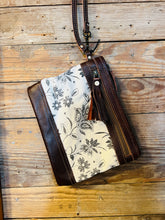 Load image into Gallery viewer, Cream Floral Leather Pouch

