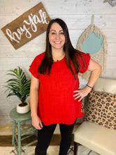 Load image into Gallery viewer, Ruffle Sleeve Animal Print Top
