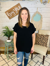 Load image into Gallery viewer, Ruffle Sleeve Animal Print Top
