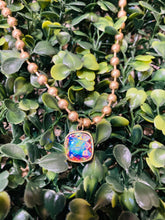 Load image into Gallery viewer, Ball Chain Necklace with Iridescent Cushion Cut Drop
